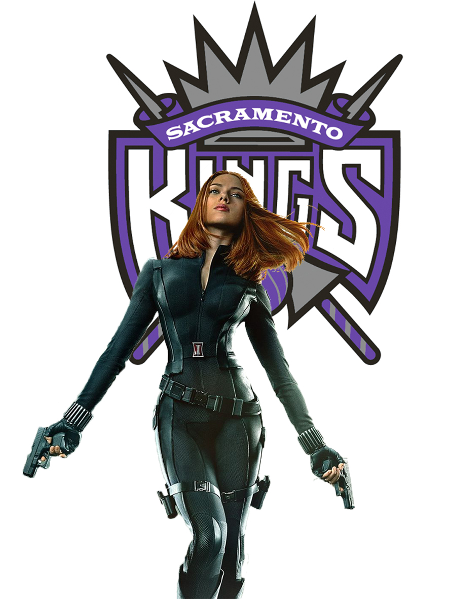 Sacramento Kings Black Widow Logo vinyl decal